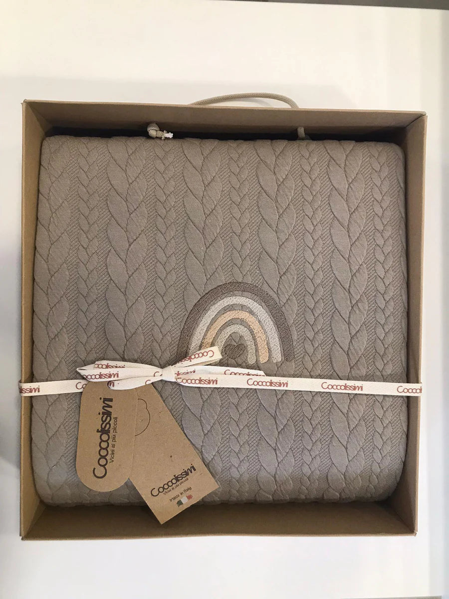 Copertina treccia Coccolissimi Terracotta Raimbow