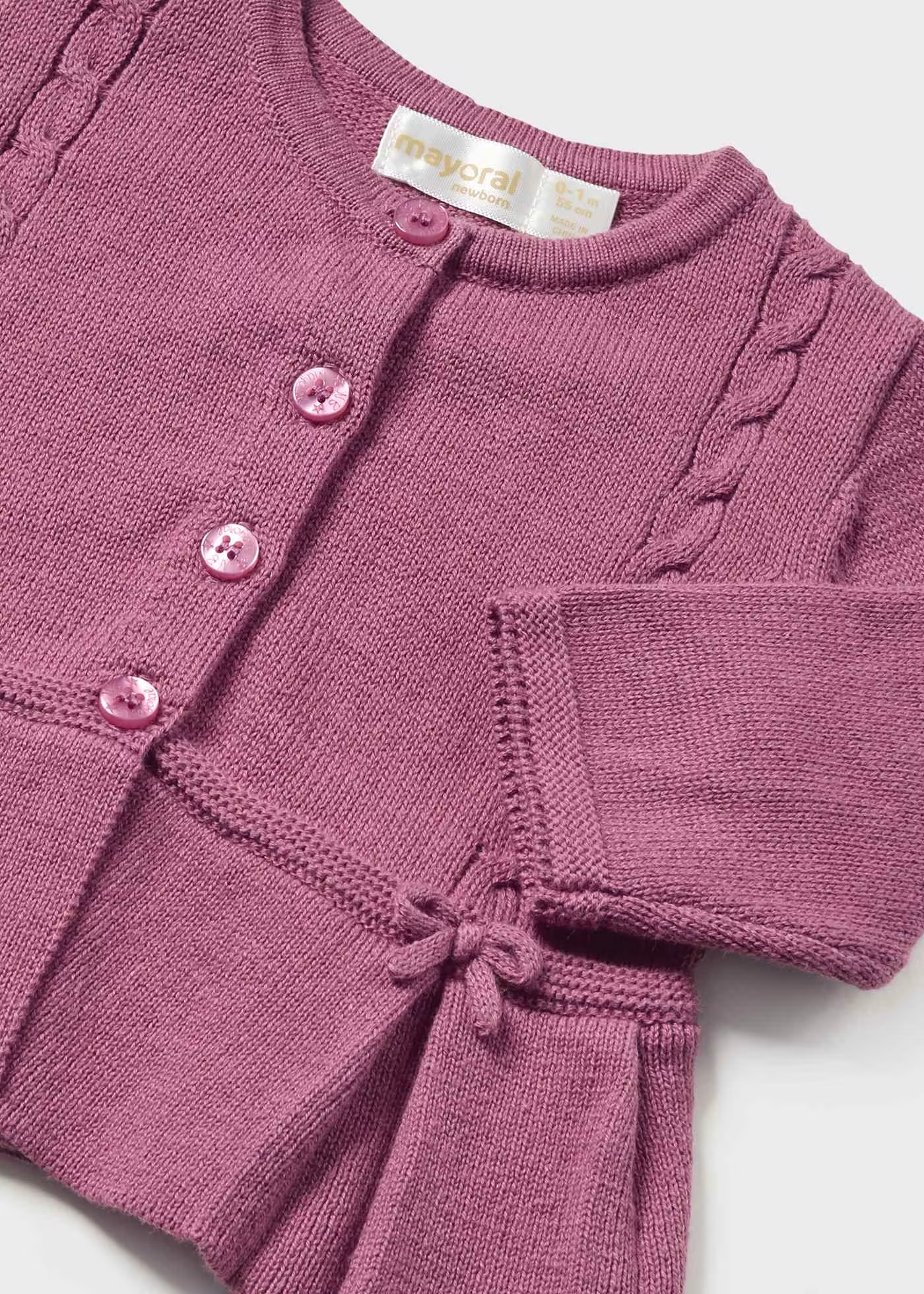 Completo 3 pezzi Tricot Cotton Melanzana Mayoral