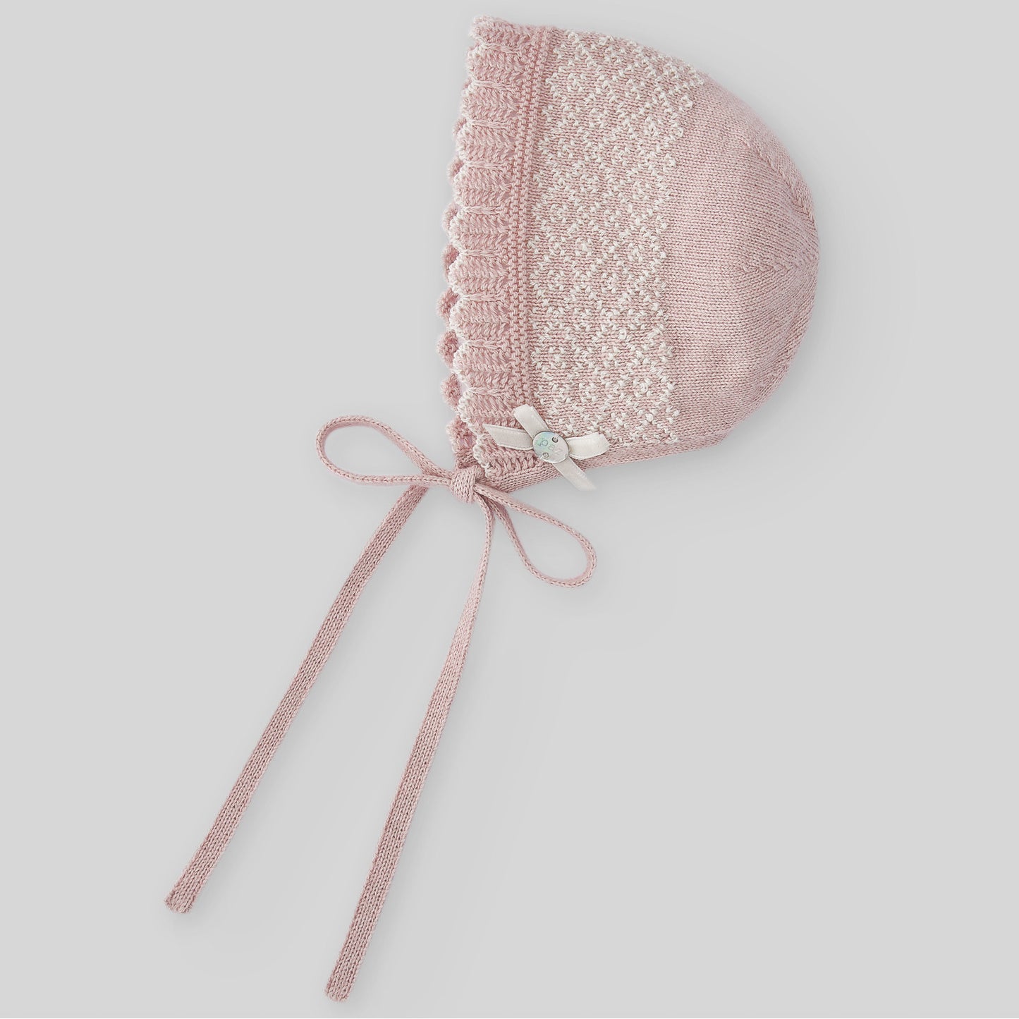 Cuffia in maglia "R&J" Rosa