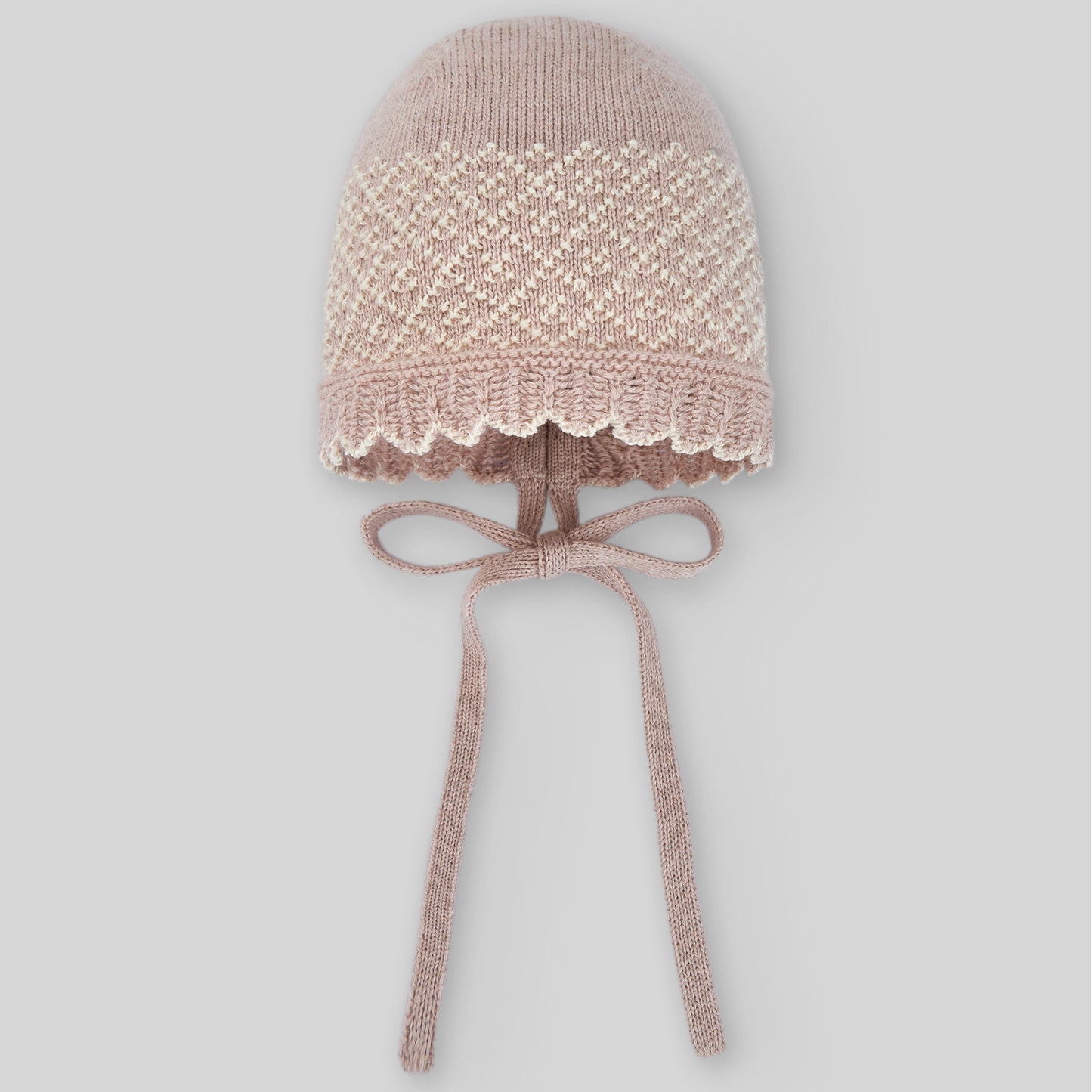 Cuffia in maglia "R&J" Rosa
