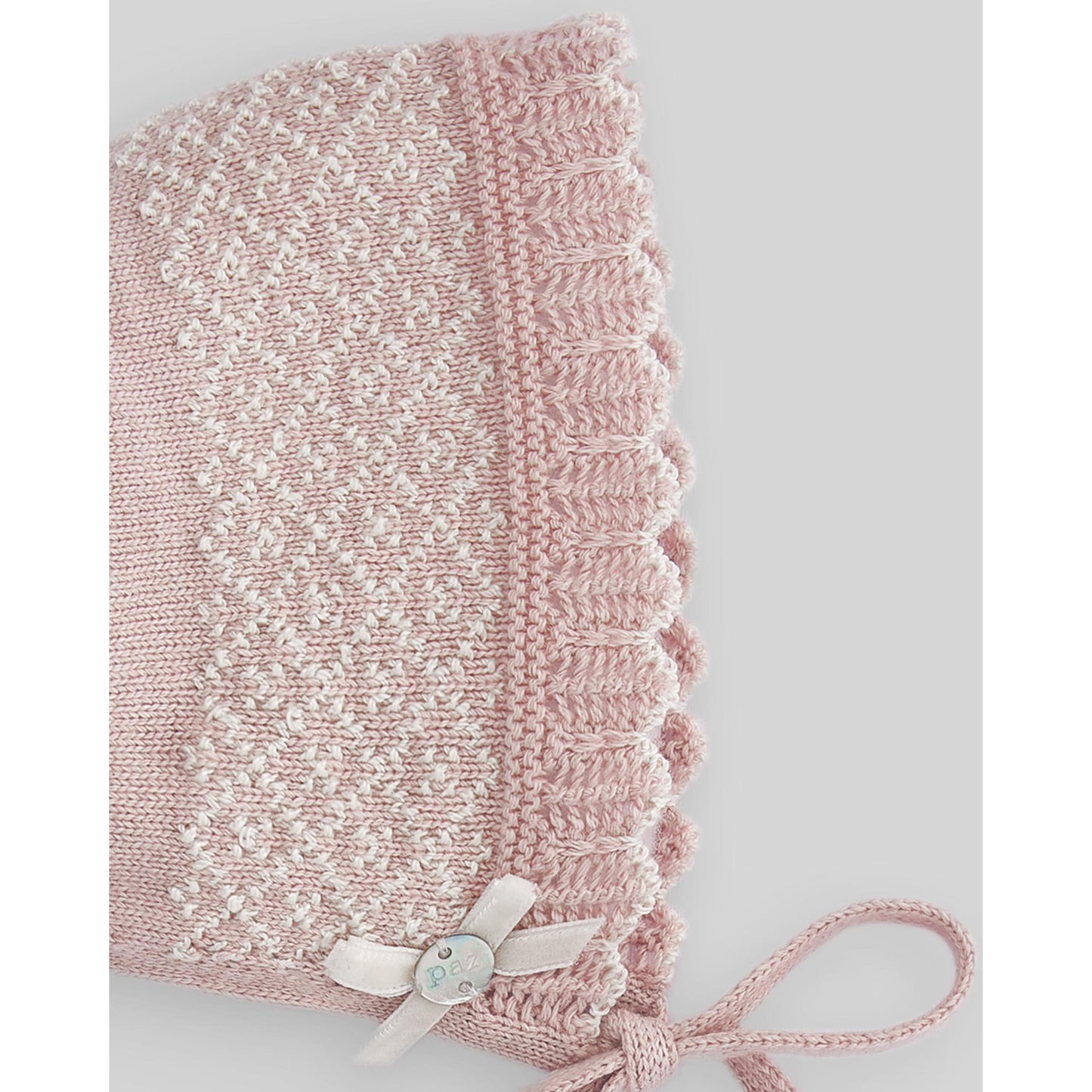 Cuffia in maglia "R&J" Rosa