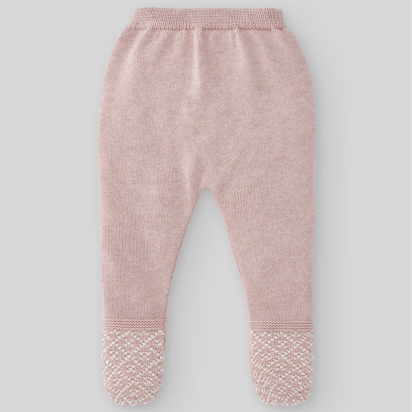 Maglia + Ghettina in cotone cashmere "R&J" Neonata Rosa