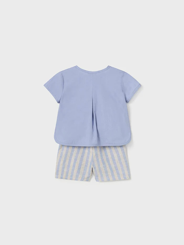 Completo 2 pezzi righe lino Mayoral