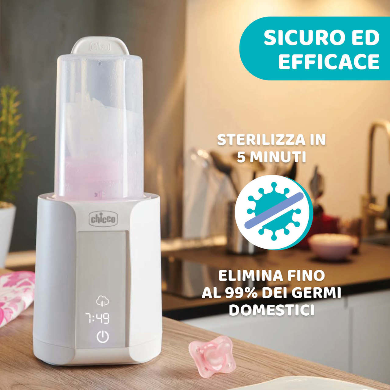 Scaldabiberon + Sterilizzatore Chicco