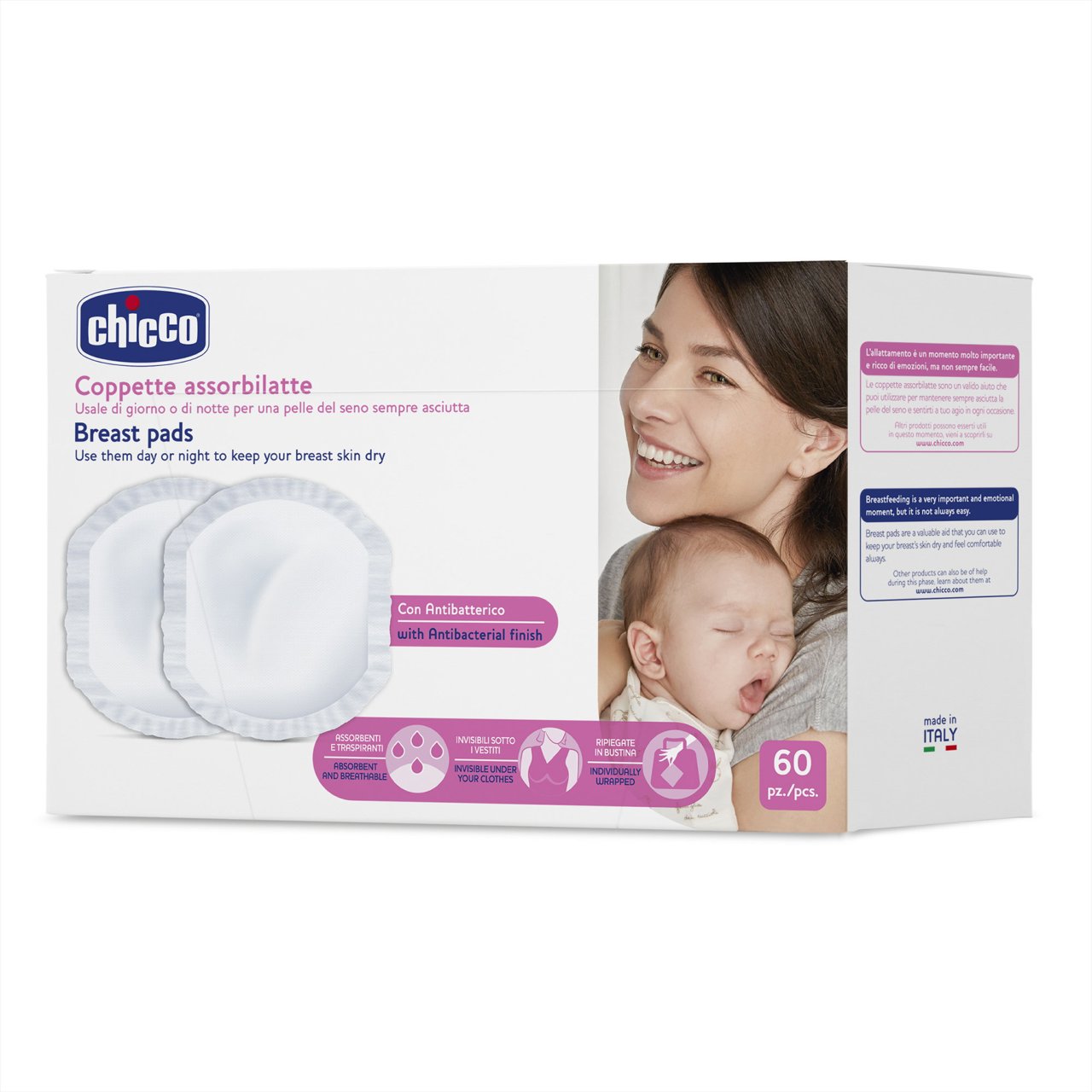 Chicco Coppette Assorbilatte 60pz