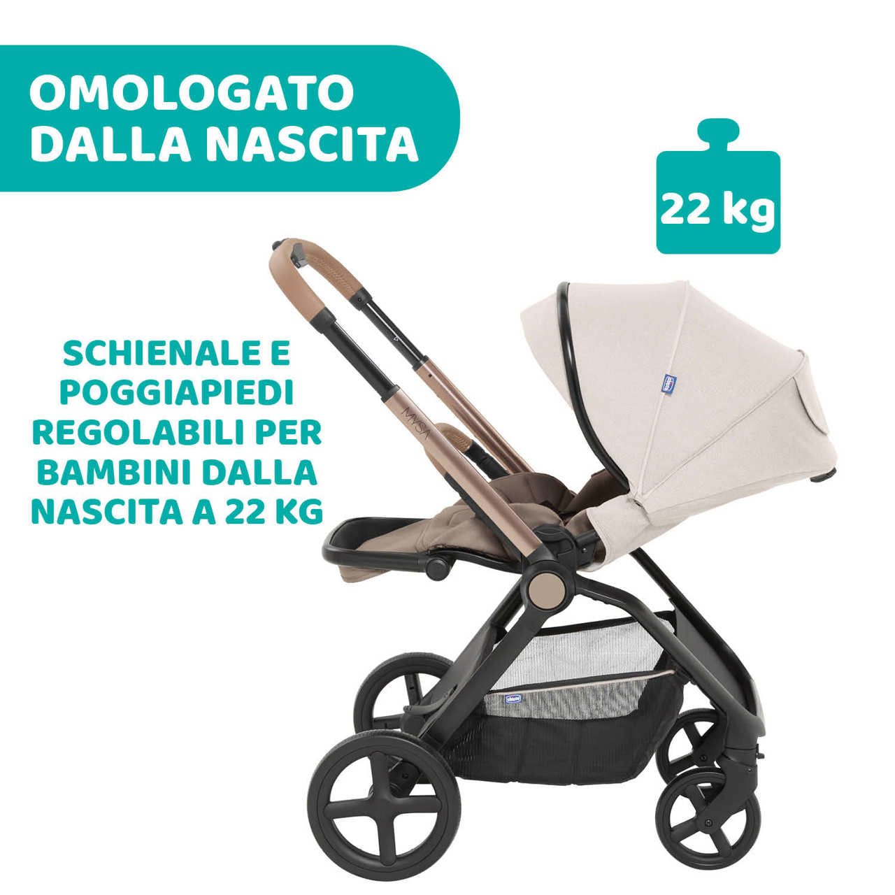 Trio Chicco Mysa + Dispositivo Sicurezza In Regalo