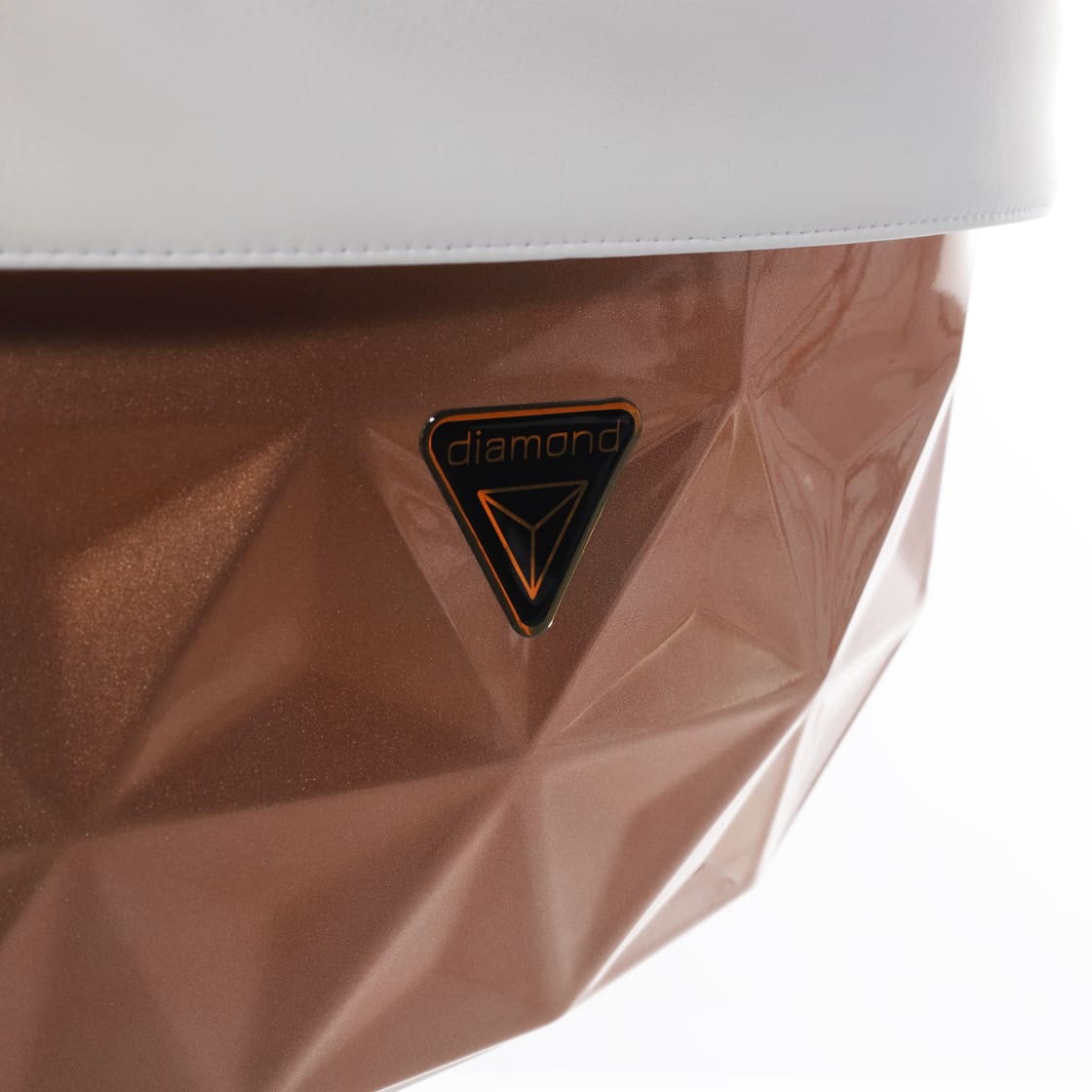 Diamond GLOW 3 in 1 PELLE BIANCO Navicella Rosa Satinato Telaio ORO ROSA