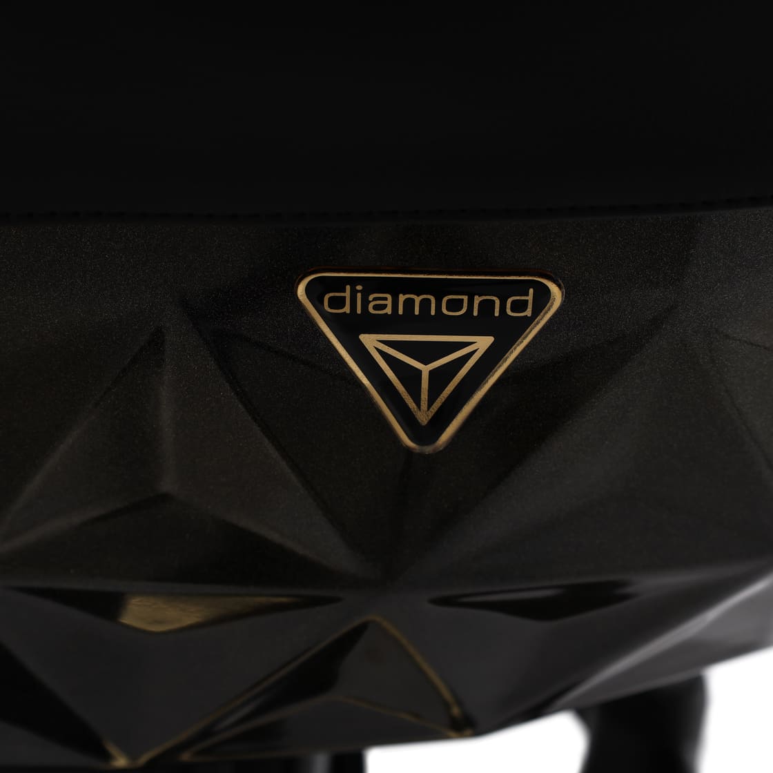 Diamond GLOW 3 in 1 PELLE NERA Navicella GRIGIA Telaio ORO GIALLO