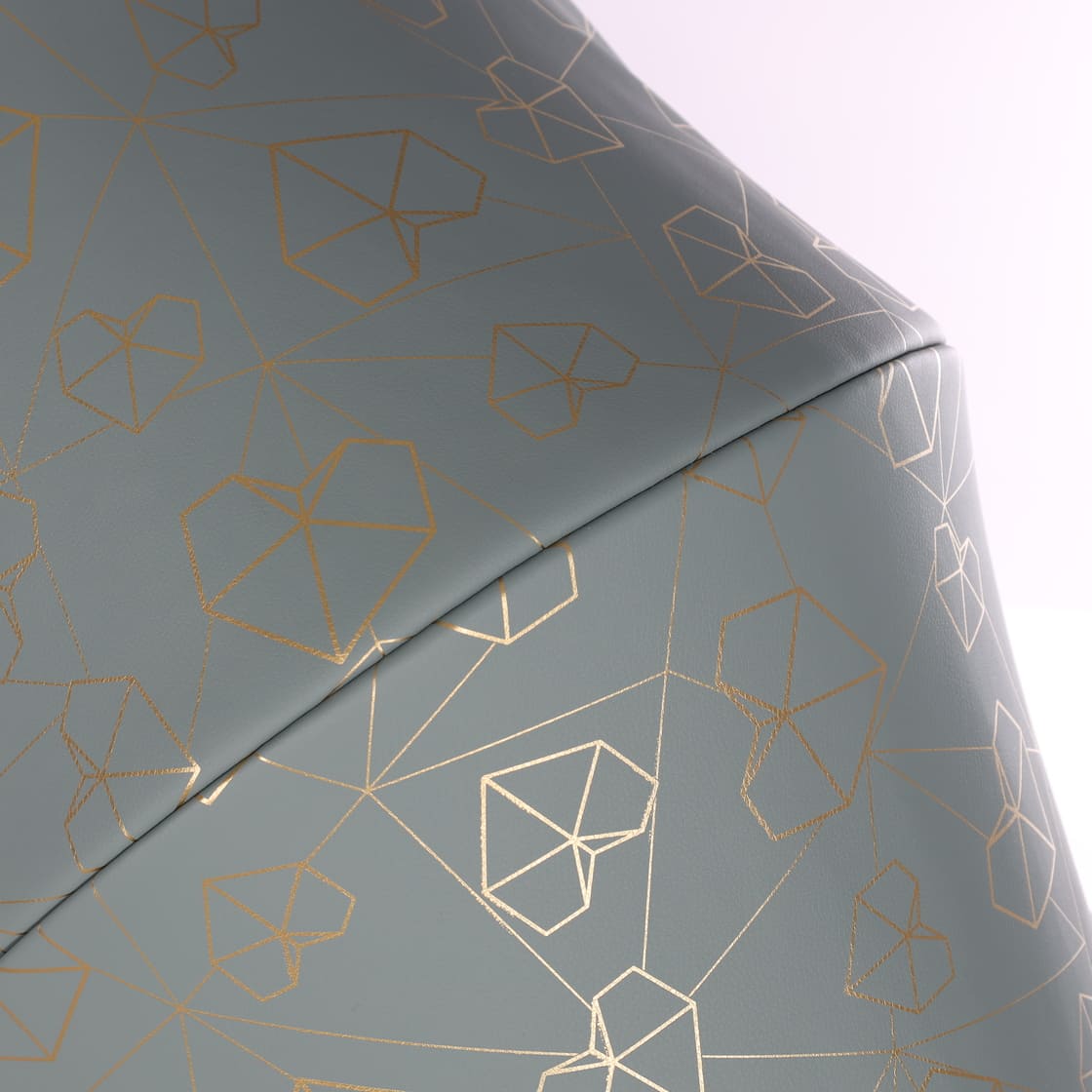 Trio Diamond Heart Collection 3 in 1 Ecopelle Khaki/Gold Telaio Oro Giallo