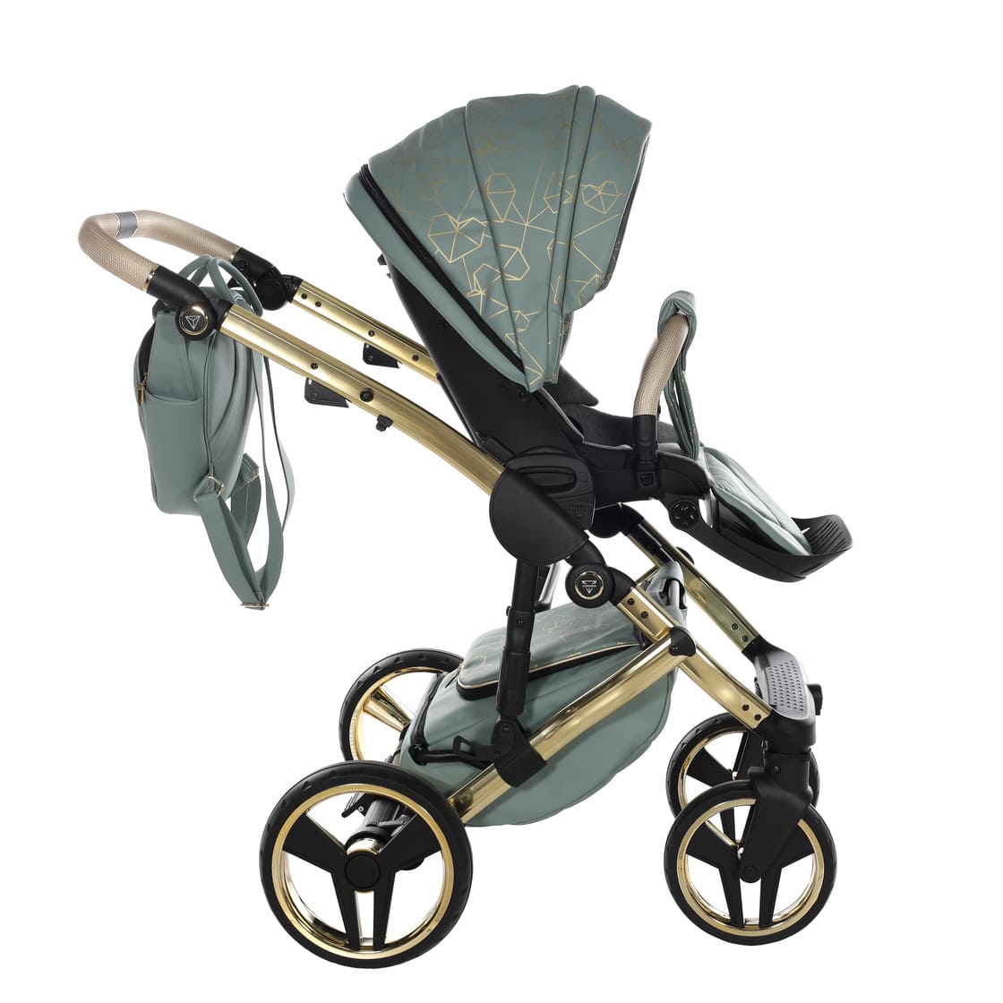 Trio Diamond Heart Collection 3 in 1 Ecopelle Khaki/Gold Telaio Oro Giallo