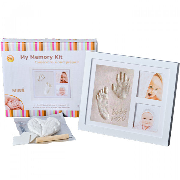 Mibb My Memory Cornice Kit Impronta mani e piedi per Neonati con 1