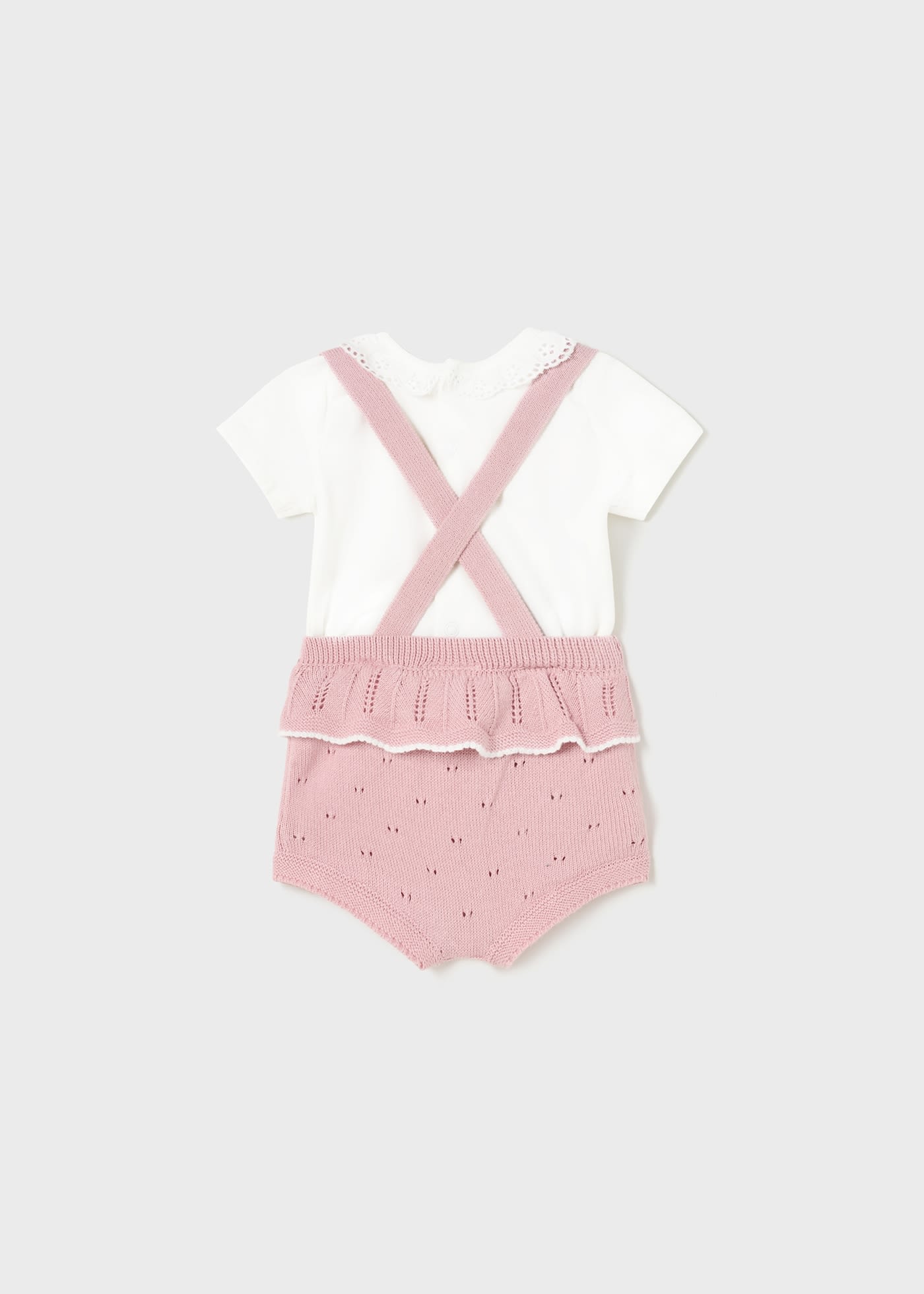 Completo 2 pezzi tricot cotone sosteniibile neonata 01250
