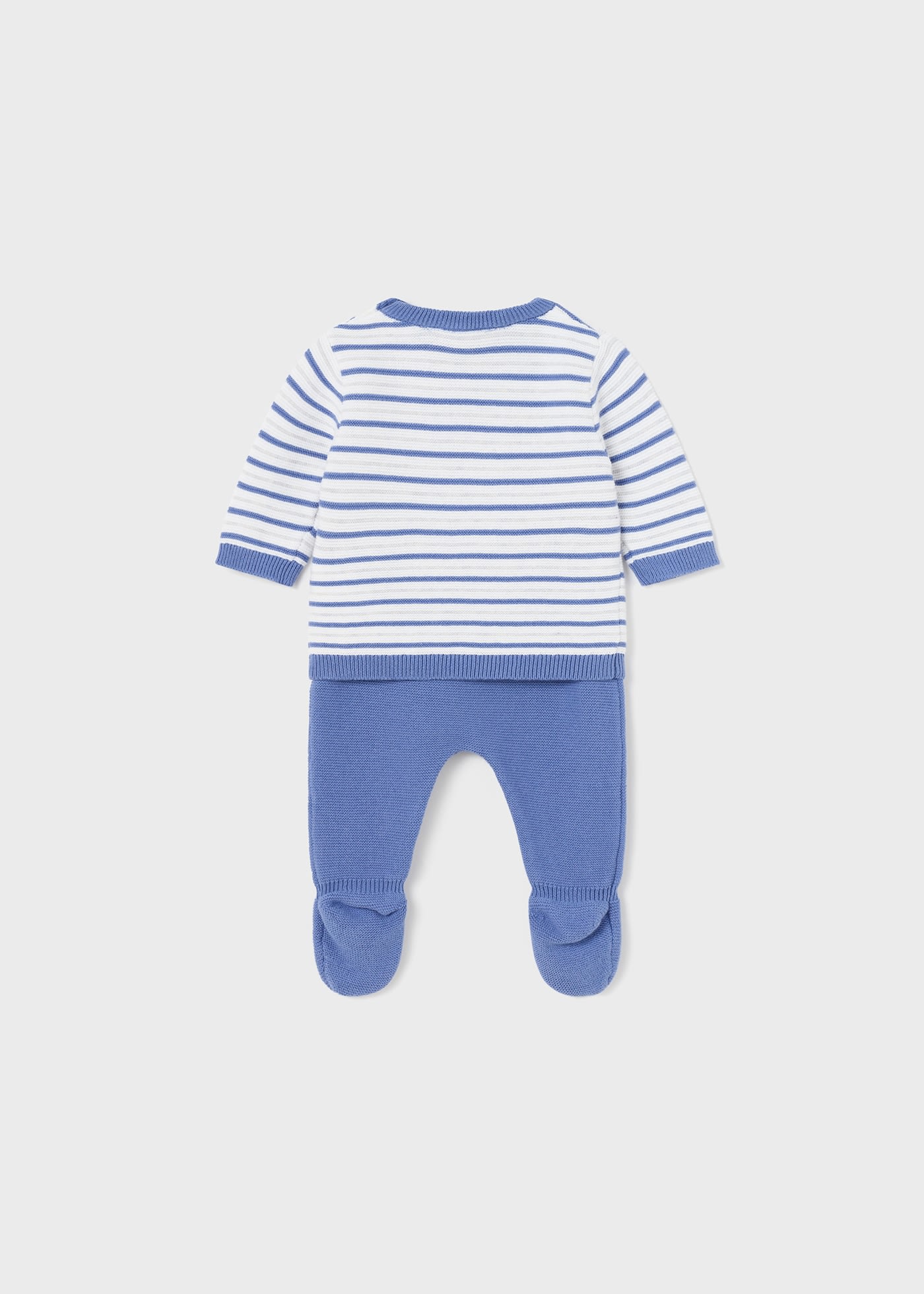 Completo 2 pezzi tricot in cotone sostenibile neonato 1507