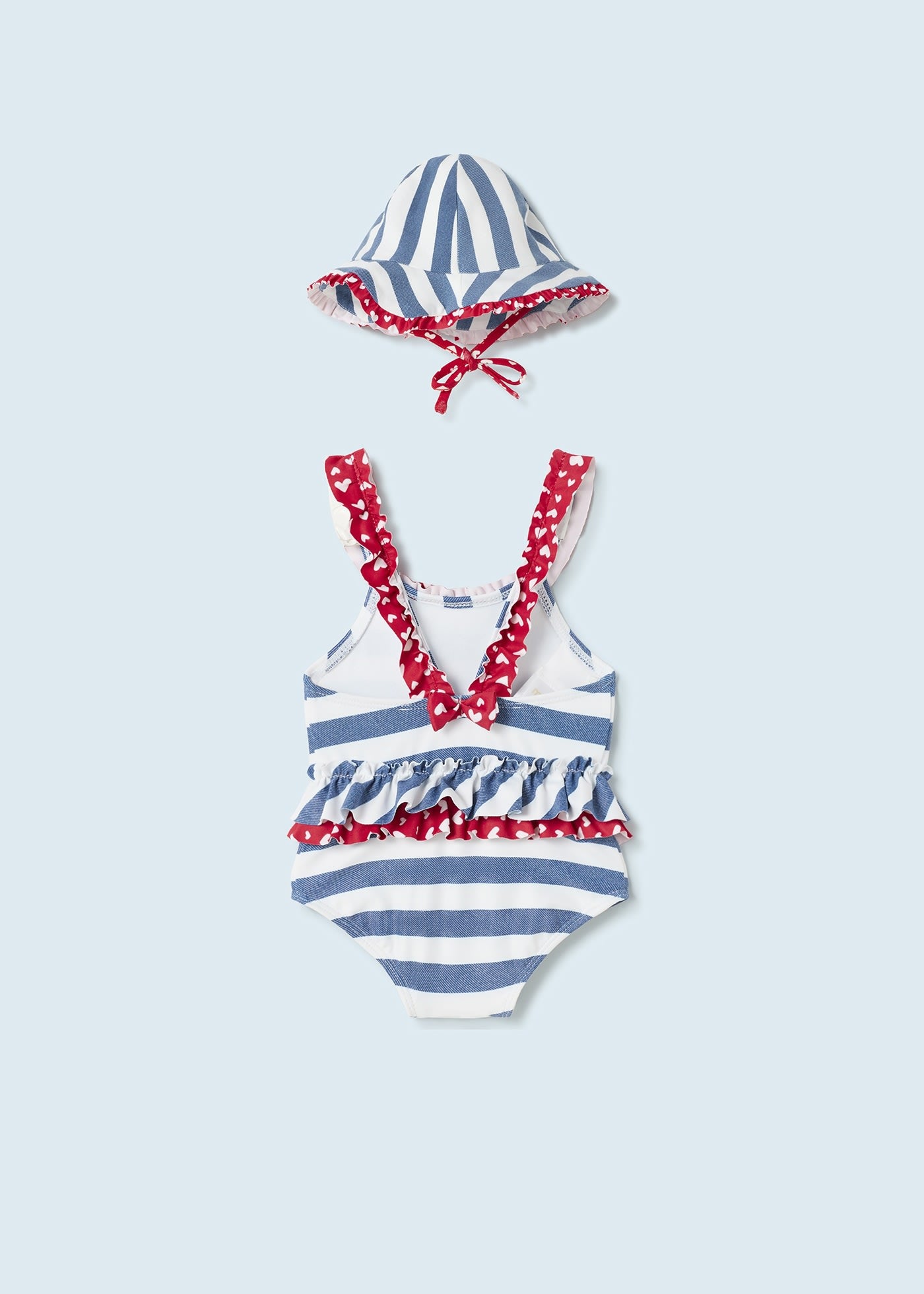 Costume stampato con cappello neonata 01764