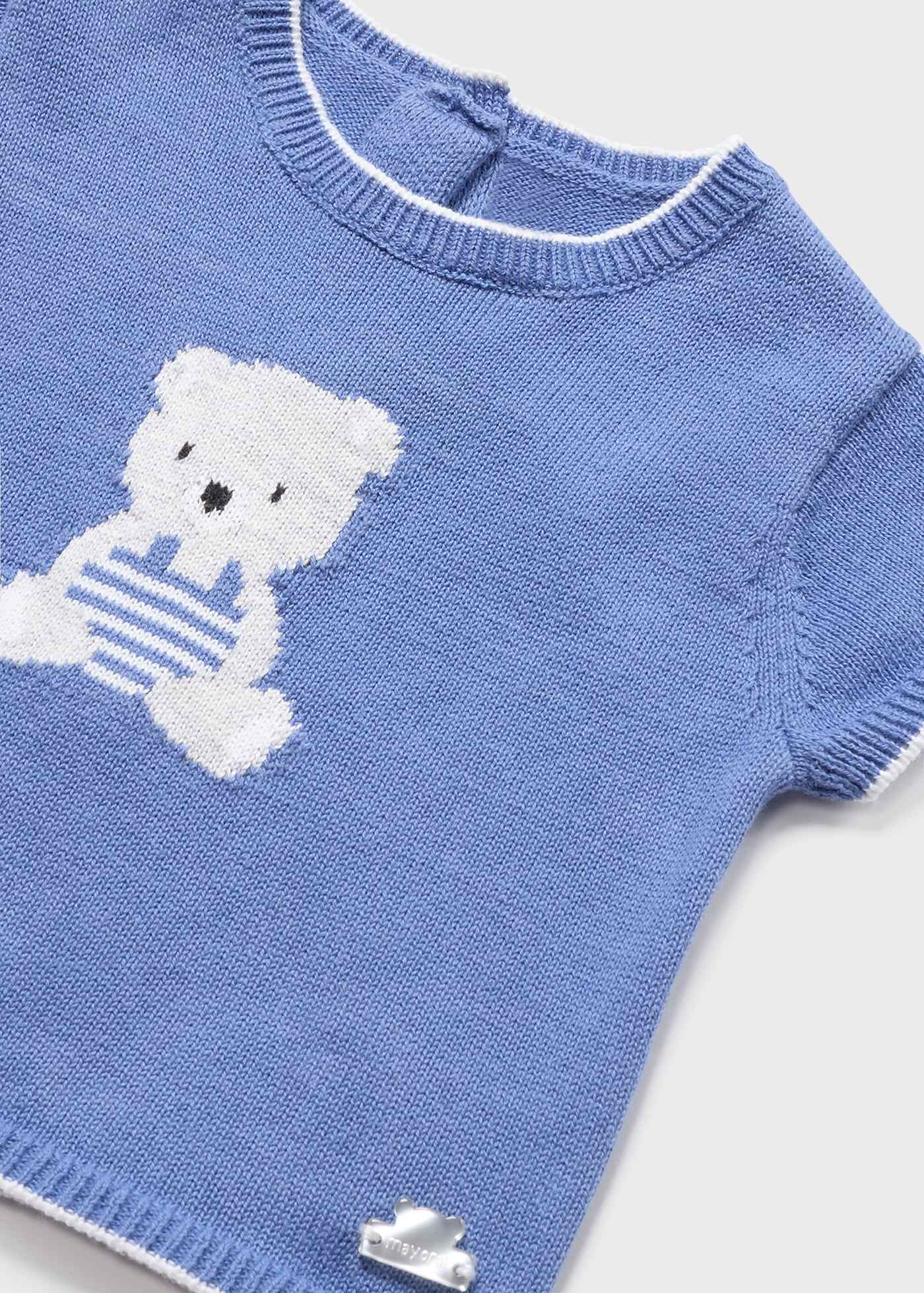 Completo 2 pezzi in cotone sostenibile neonato 01251
