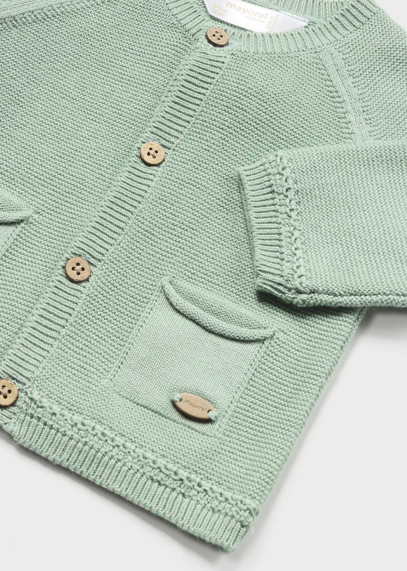 Giacca tricot in cotone sostenibile neonato 01360