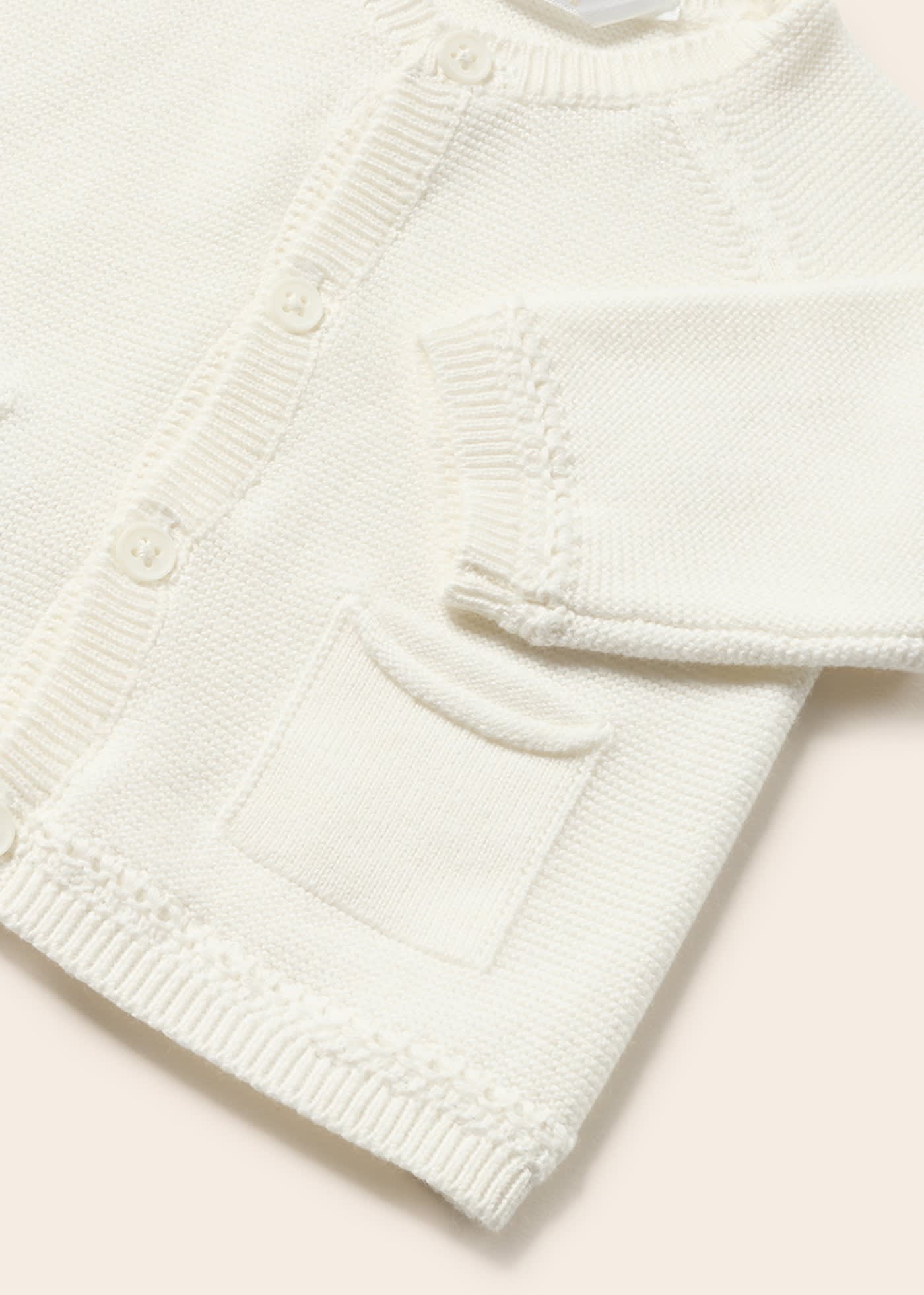 Giacca tricot in cotone sostenibile neonato 01360
