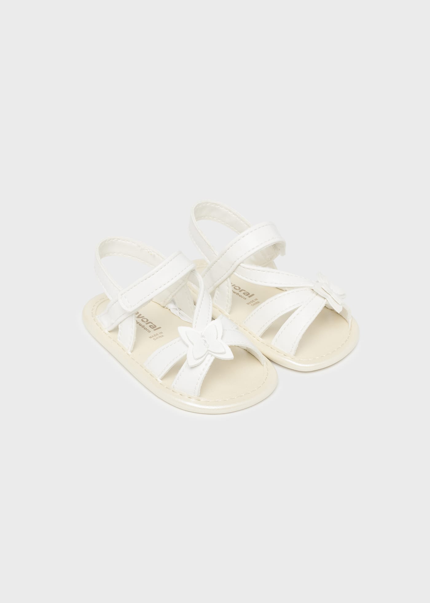 Sandali stampati con chiusura con velcro neonata 09635