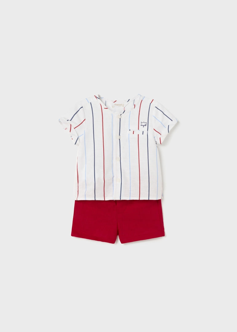 Completo 2 pezzi in lino neonato 01264
