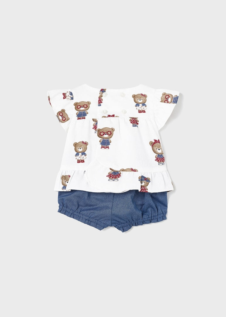 Completo culotte 2 pezzi cotone neonata 01256