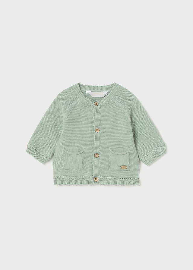 Giacca tricot in cotone sostenibile neonato 01360