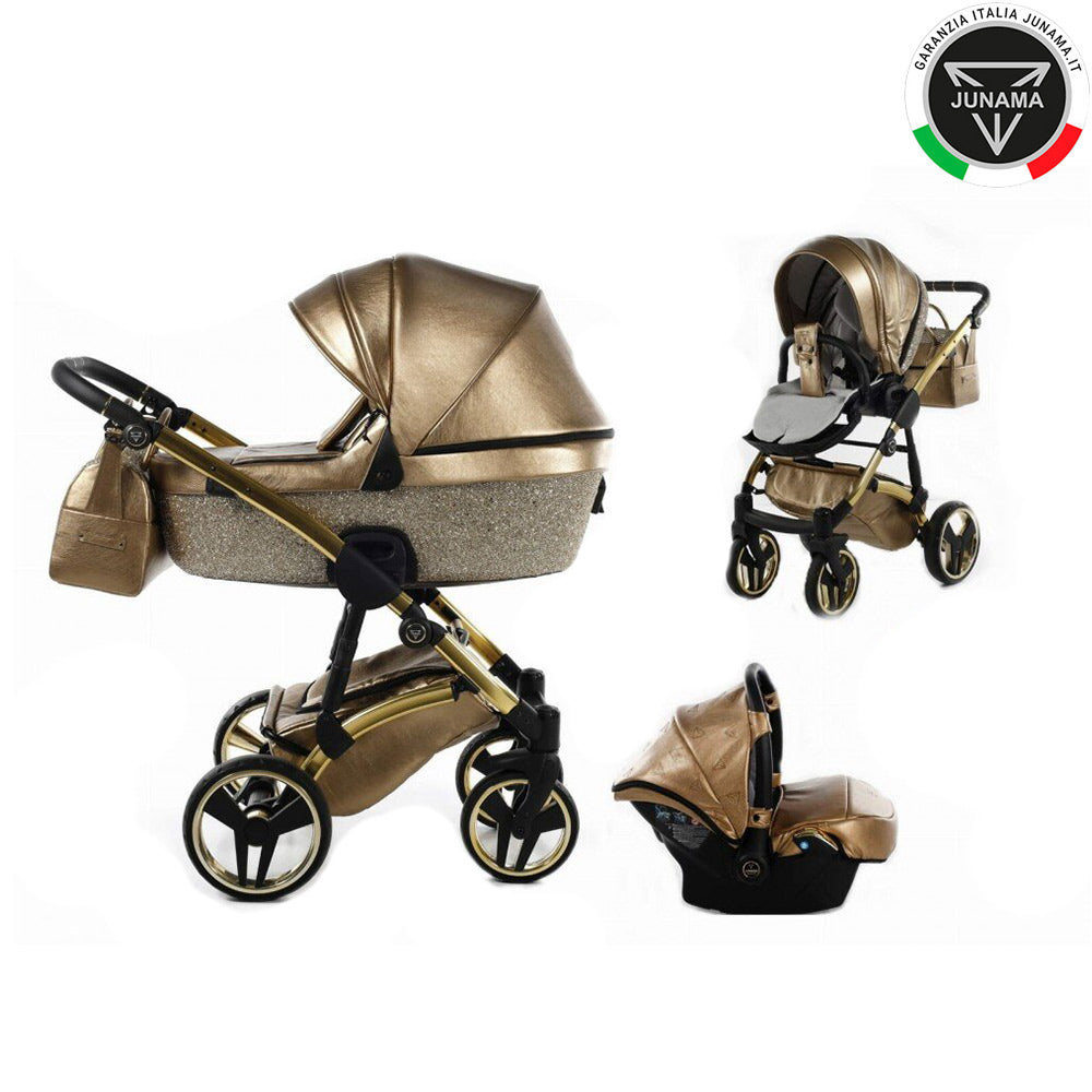 Trio Junama Glitter in Pelle Gold Telaio Oro Giallo
