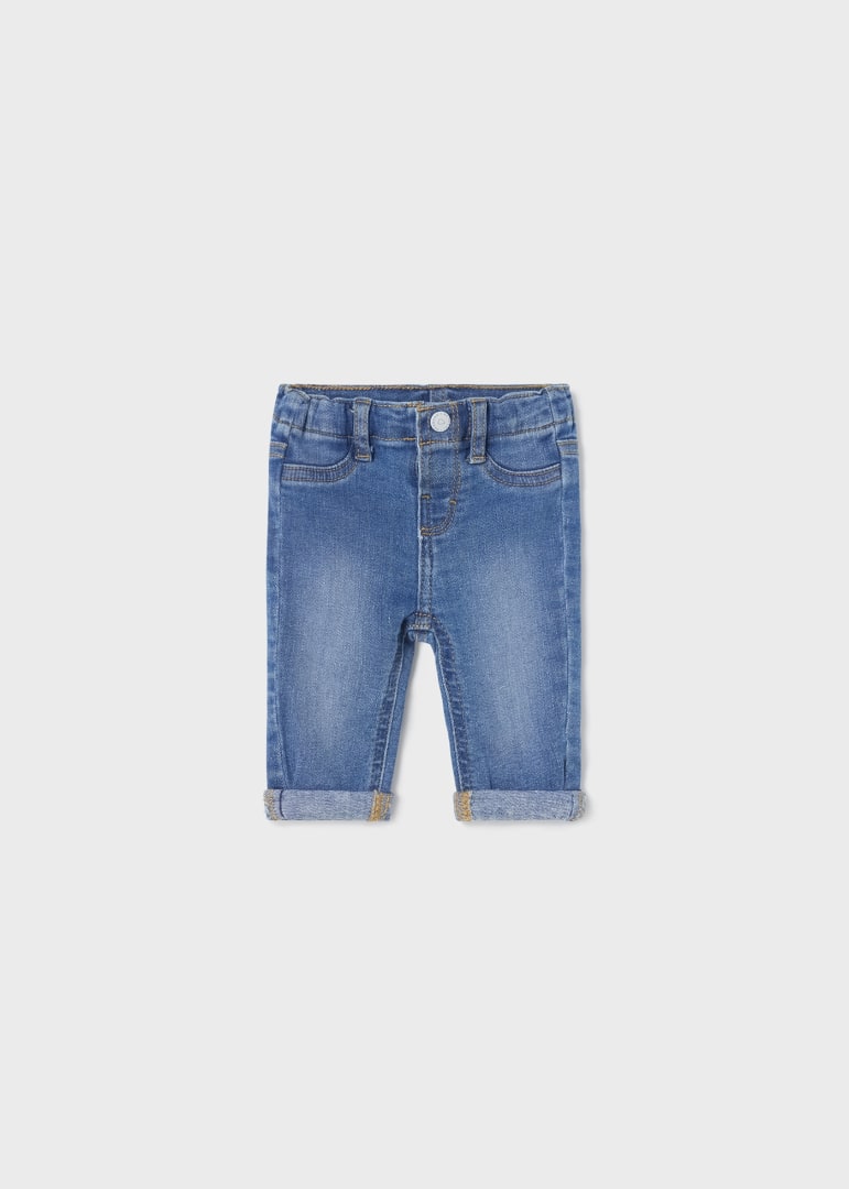 Jeans con vita regolabile cotone neonato 00596