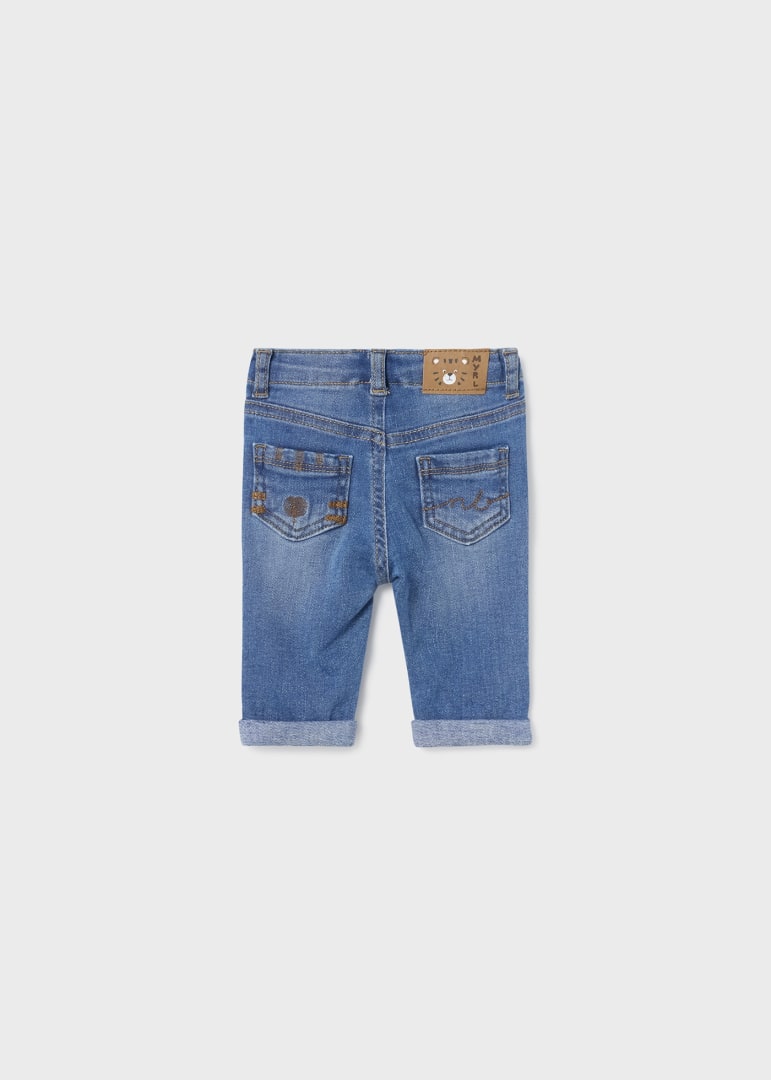 Jeans con vita regolabile cotone neonato 00596