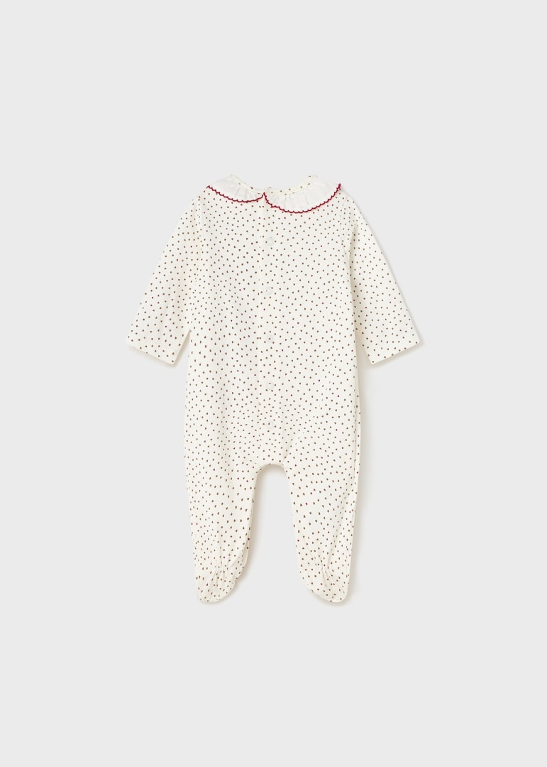 Pigiama colletto cotone sostenibile neonata 01738
