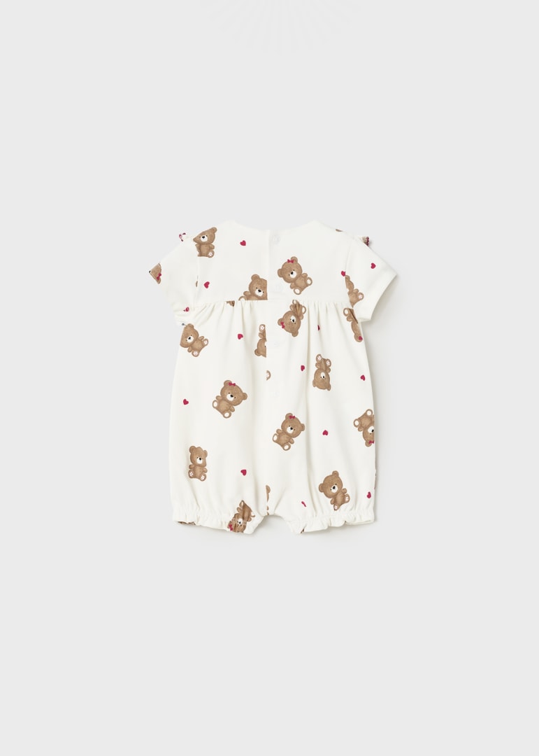 Pagliaccetto in cotone sostenibile neonata 01737 Teddy