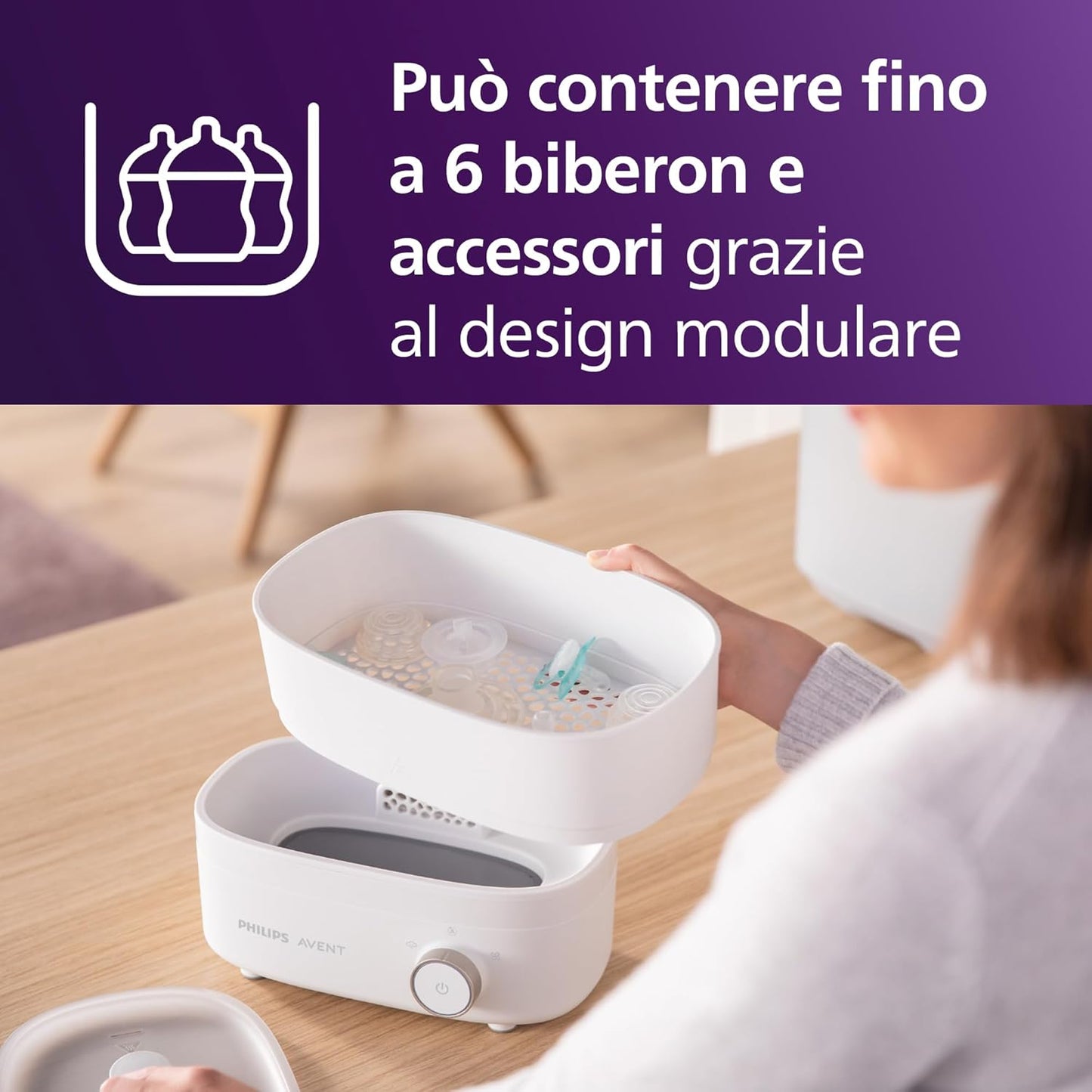 Sterilizzatore per biberon + Asciugatura  Philips Avent