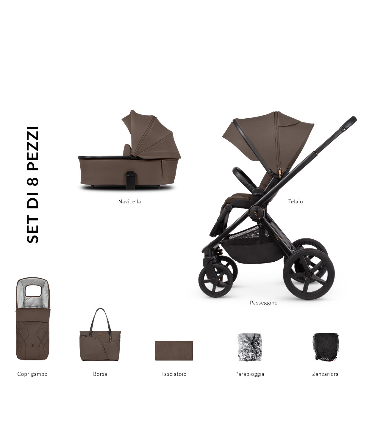 Trio Venicci Upline 2 Brownie + ombrellino omaggio