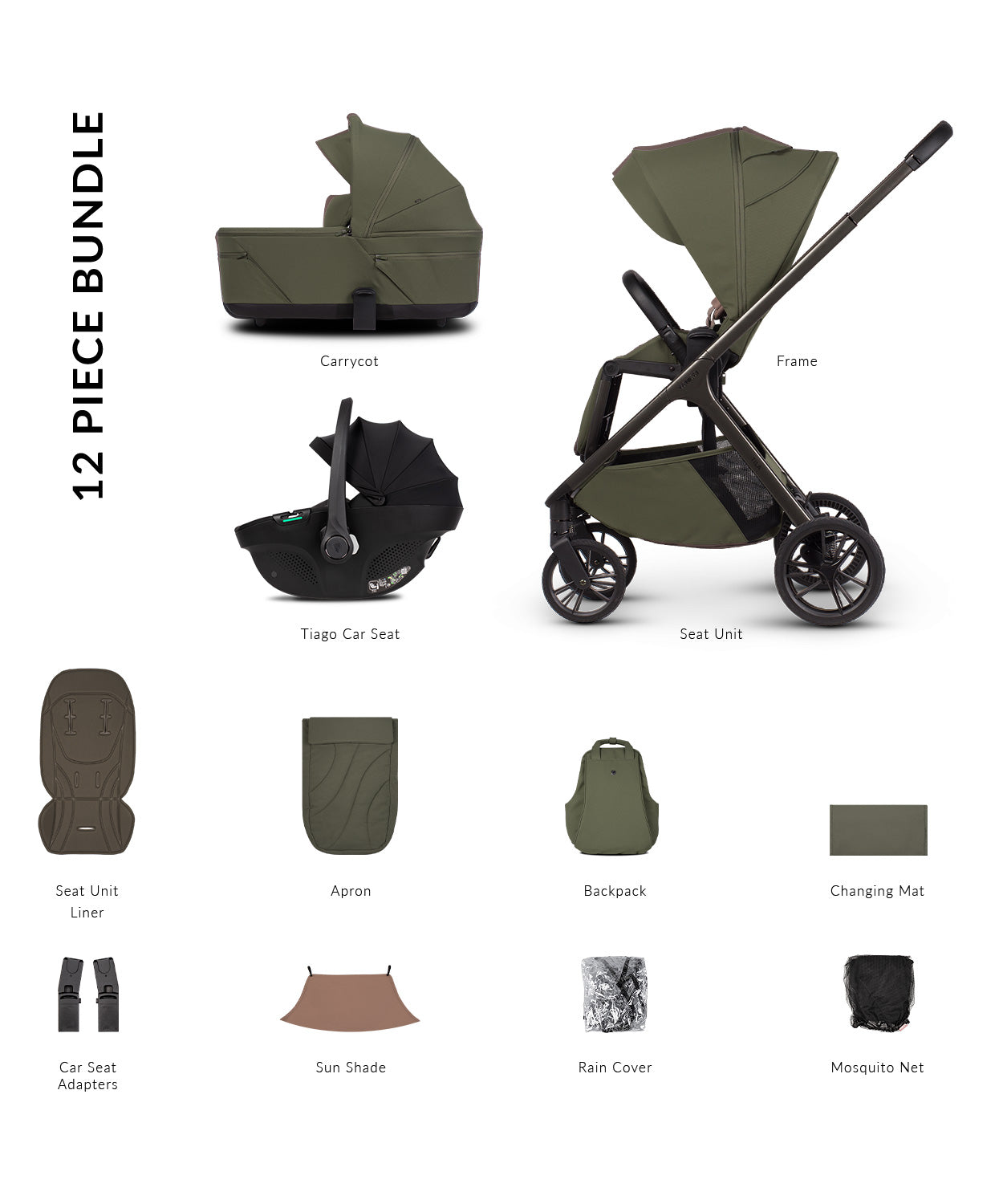 Trio Venicci TILA Olive Comfort 3in1