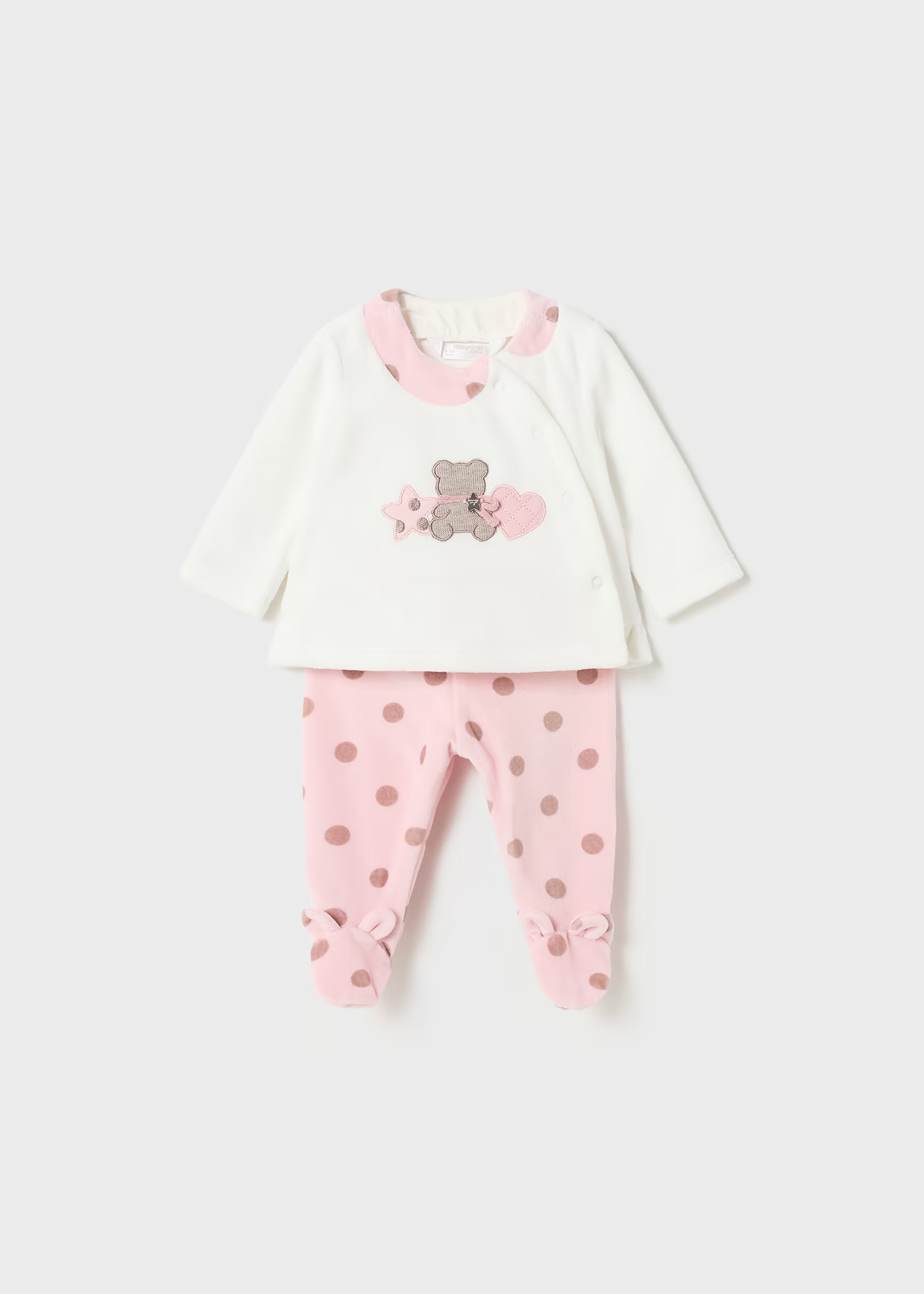 Maglia + Ghettina Orsetto Rosa Baby Mayoral