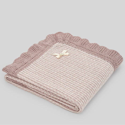 Copertina in cotone cashmere "OPERA" Rosa