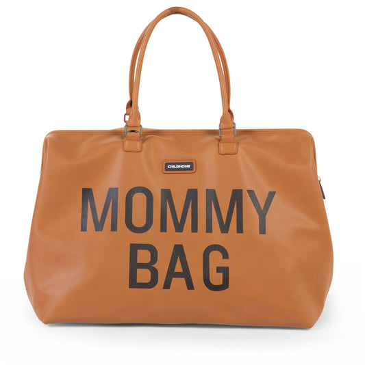 Borsa Mommy Bag effetto pelle Marrone