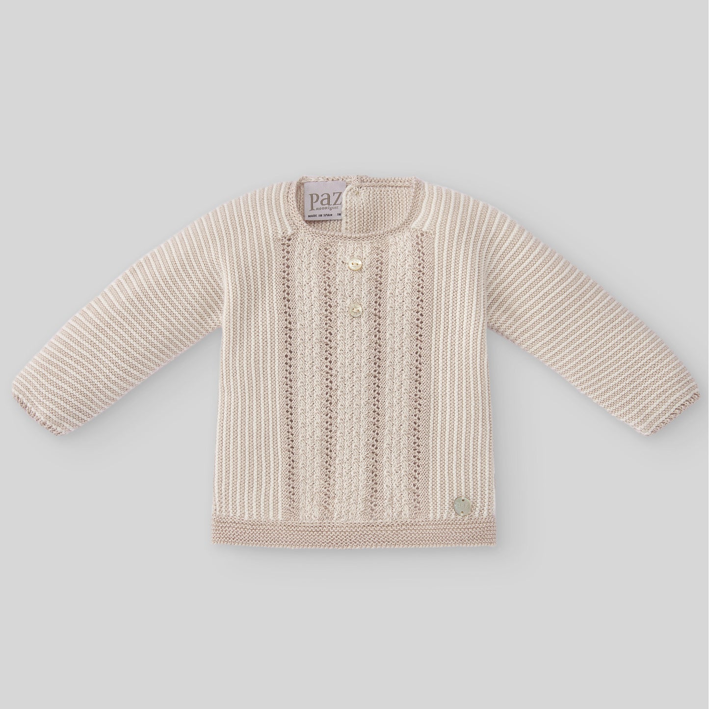 Maglia + Ghettina in cotone cashmere "OPERA" Sabbia