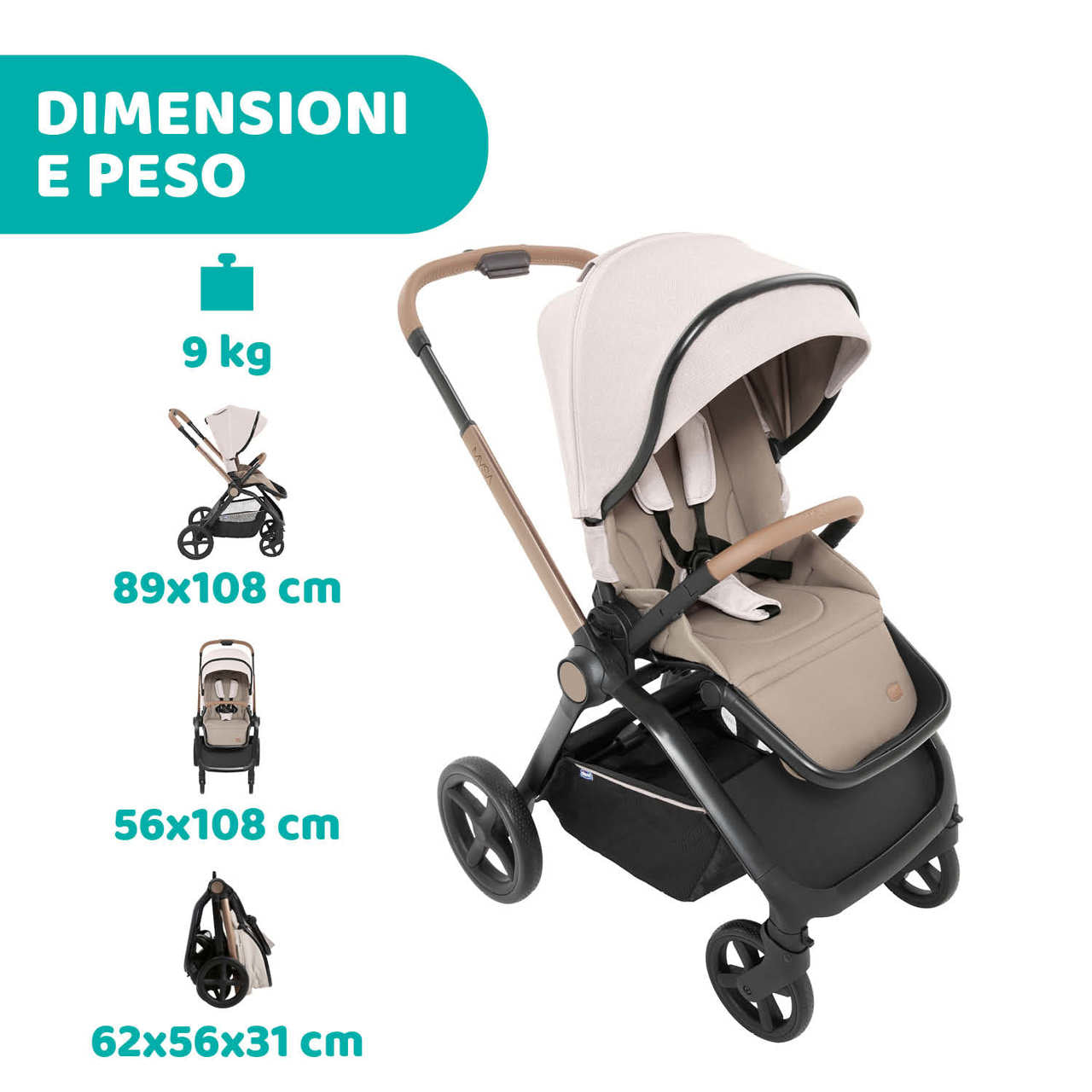 Trio Chicco Mysa + Dispositivo Sicurezza In Regalo