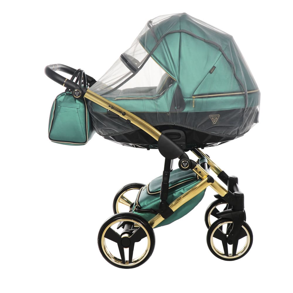 Trio Diamond Fluo Pelle Verde Telaio Oro Navicella Nera