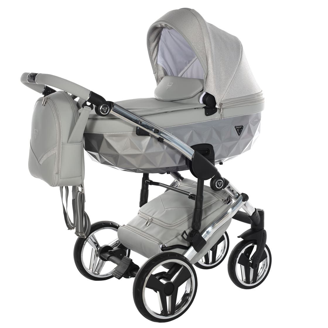 Trio Diamond Dolce 3 in 1 Ecopelle Silver Telaio Silver