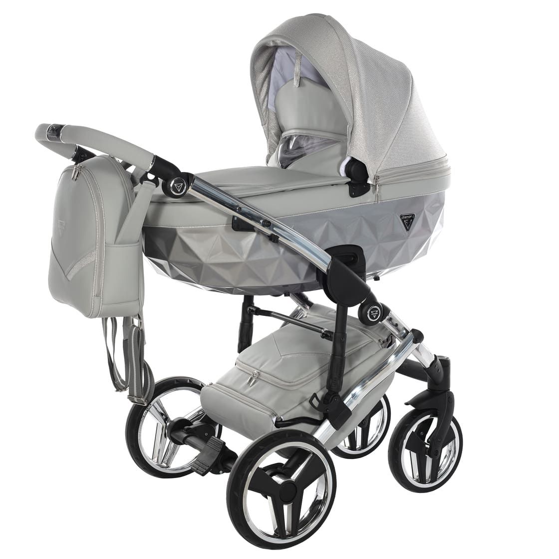 Trio Diamond Dolce 3 in 1 Ecopelle Silver Telaio Silver