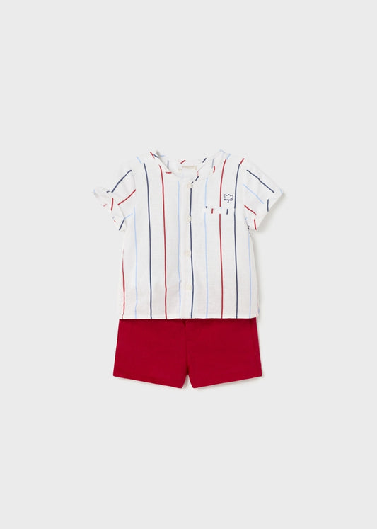 Completo 2 pezzi in lino neonato 01264