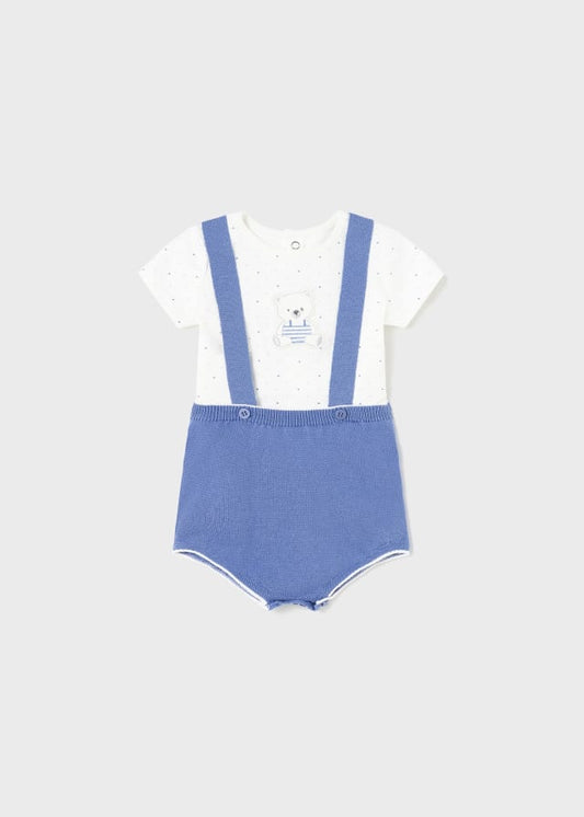 Completo 2 pezzi tricot cotone sosteniibile neonato 01250