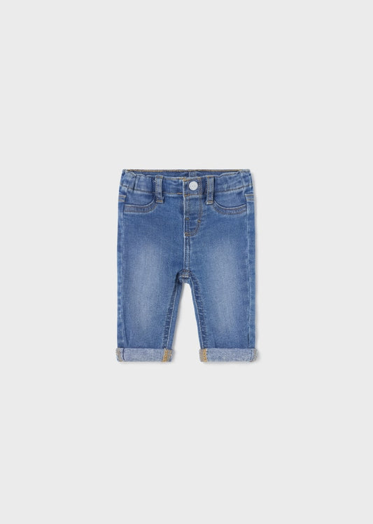 Jeans con vita regolabile cotone neonato 00596