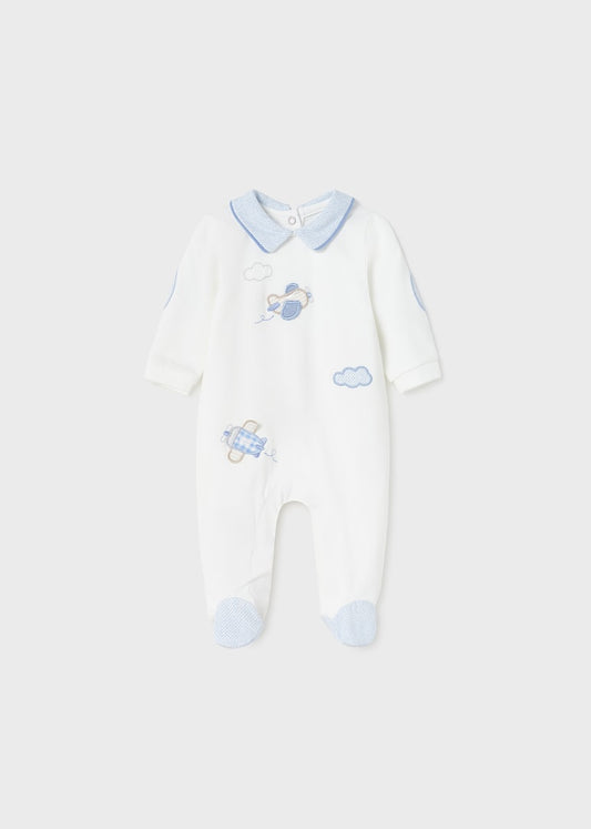 Pigiama con stampa in cotone sostenibile neonato 01750
