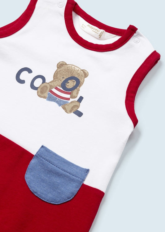 Pagliaccetto in cotone sostenibile neonato 01767